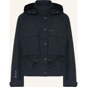 Dámský kabát Woolrich Pláštěnka S Odnímatelnou Kapucí, tmavě modrá