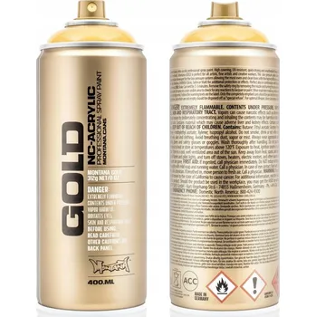 Barva ve spreji MONTANA GOLD BARVA NA GRAFFITI LAK TRANSPARENTNÍ SPREJ ŽLUTÁ 400ML