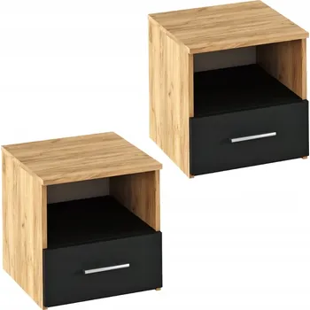 Noční stolek Noční stolek (2 ks) Gabriela - dub artisan / antracit