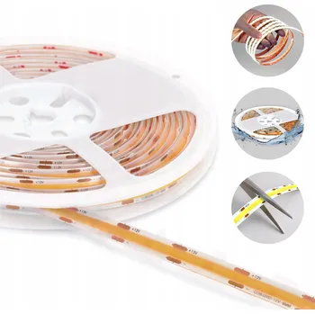 LED páska LED pásek VODĚODOLNÝ 12V neutrální bílá IP65 320 diod COB 5m