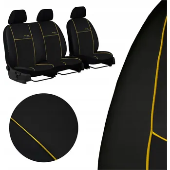 Potah sedadla Autopotahy Pok-Ter Eco Line 2+1 černé s modrým obšitím