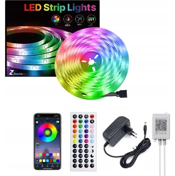 LED páska RGB LED pásek 15M LEDY 230V 12V s DÁLKOVÝM OVLADAČEM + APLIKACÍ