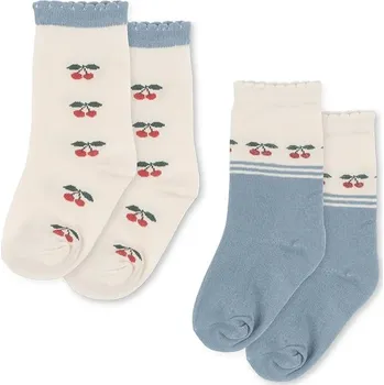 Pánské ponožky Dětské ponožky Konges Sløjd 2 PACK CHERRY SOCKS 2-pack KS103310 béžová 01X, vel. 29/32