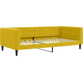 Pohovka Žlutá rozkládací pohovka, 223 x 110 x 68 cm, sametová