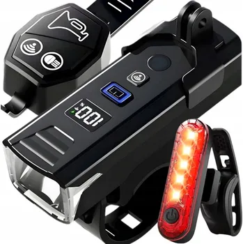 Cyklosvítilna Světlo na kolo TODOMI PŘEDNÍ ZADNÍ 1200 lm akumulátor