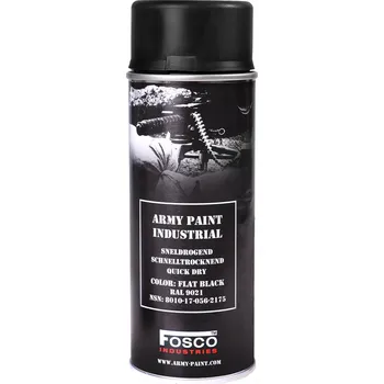 Barva ve spreji Fosco Flat Black 400 ml maskovací Barva černá