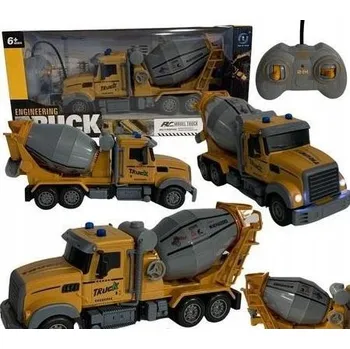 autíčko DÁLKOVĚ OVLÁDANÁ MÍCHAČKA NA BETON SE SVĚTELNÝMI EFEKTY, STAVEBNÍ STROJ, RC PILOT