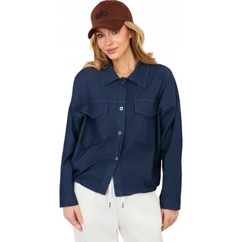 Dámská košile Dámská džínová košile se stahováním v pase