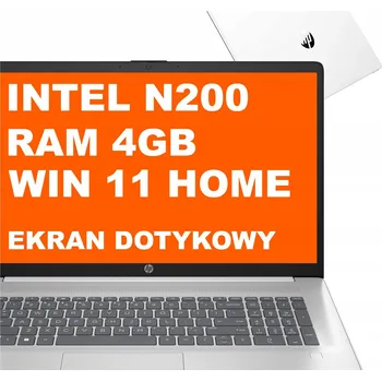 Notebook Notebook HP 17-cn Intel N200 4GB 128GB UFS Intel UHD HD+ Dotyk Win 11 Bílý