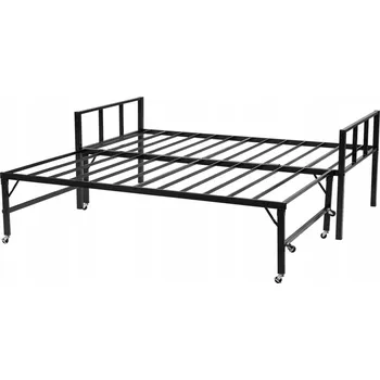 Postel Kovová postel SucceBuy 100x190 cm černá