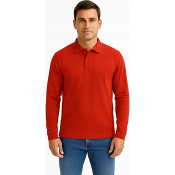 Pánské tričko JHK pánská polokošile PORA210LS Pánské polo tričko s dlouhým rukávem Regular střihu, velikost 3XL