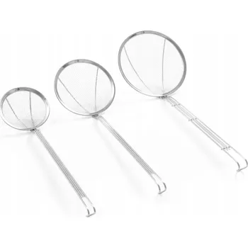 Cedník a síto CEDNÍK SÍTKO NA SMAŽENÍ V OLEJI Z HRANOLKŮ, OCELOVÁ RUKOJEŤ, PEVNÁ A ODOLNÁ