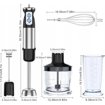 PONORNÝ MIXÉR 600W 6V1 + LAHEV NA PITÍ TURBO MULTIFUNKČNÍ KUCHYŇSKÝ