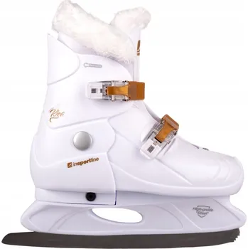 Zimní brusle Dětské brusle s teplým kožíškem inSPORTline Kira Pro MicroLock S 29-32