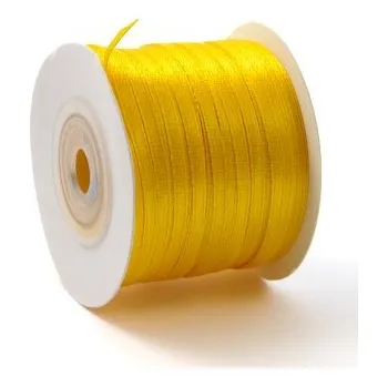 Stuha Saténová stuha 3 mm Žlutá