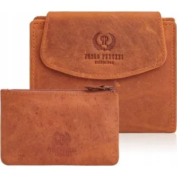 Peněženka Paolo Peruzzi kožená peněženka oranžová - dámská