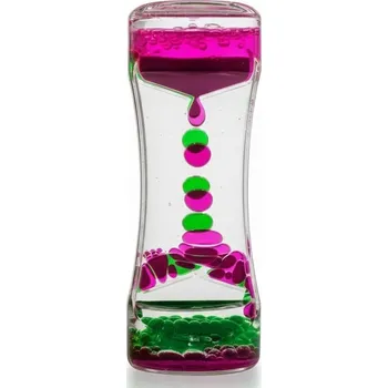 Hodiny Želové přesýpací hodiny růžovo-zelené - relaxační antistresová pomůcka