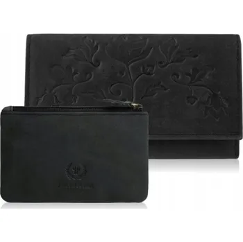 Peněženka Paolo Peruzzi dámská peněženka z pravé kůže černá