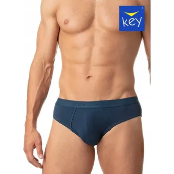 Slipy Pánské slipy KEY MPP 019 2 ks, gumové, námořnická modrá L