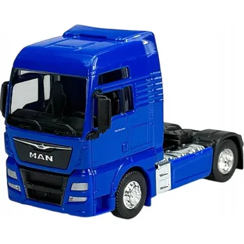 autíčko WELLY MAN TGX XXL MODRÝ 1:64 NÁKLADNÍ AUTO TIR TAHACÍ VOZIDLO NOVÝ MODEL KOVOVÝ 68010