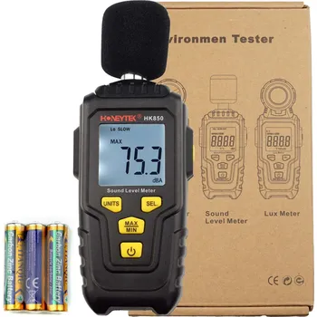 Bezpečnostní kamera Sonometr decibelmetr měřič úrovně hluku Honeytek HK850 130dB