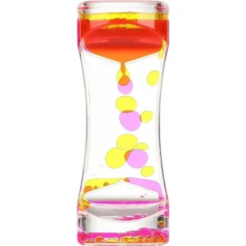 Hodiny Želové přesýpací hodiny růžovo-žluté - relaxační antistresová pomůcka