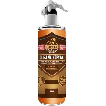 Pro koně Topvet Olej na kopyta - pro poškozené kopyto 500ml EXPIRACE 3/2026