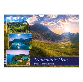 Literární cestopis Traumhafte Orte - Berge, Seen und Meer (Wandkalender 2026 DIN A4 quer), CALVENDO Monatskalender - Amesoeder, Raphael