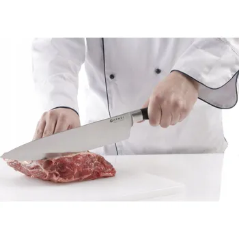Kuchyňský nůž PROFESIONÁLNÍ KUCHAŘSKÝ NŮŽ KOVANÝ Z OCELI PROFI 200MM OSTRÝ A ROBUSTNÍ