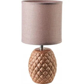 Lampička Stylová stolní lampa LETI lososové barvy, 10x14x28,5 cm
