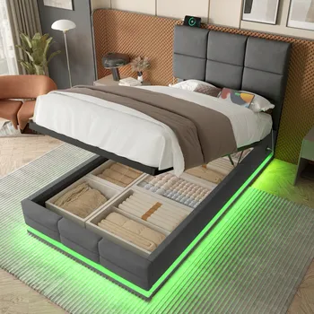 Postel Jednolůžková dřevěná postel Arhatreya 90x200 beton millenium