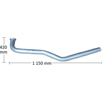 Přední díl výfuku Výfuk Polmostrów - přední trubka výfuku IVECO Daily 35.10, 45.10, 49.10 2.5 Turbo Diesel (PR 27.100 [823-017])