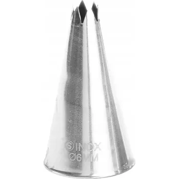 KONCOVKA CUKRÁŘSKÁ ŠPIČKA HVĚZDIČKA NA ZDOBENÍ DORTŮ OCELOVÁ 6 MM HENDI
