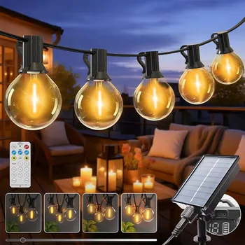 Venkovní osvětlení LED zahradní girlanda 10 m + 12x LED žárovka G40 voděodolná