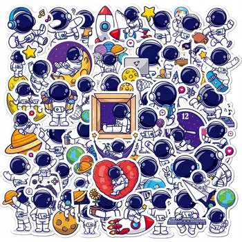 samolepka SAMOLEPKY VINYLOVÉ OPAKOVANĚ POUŽITELNÉ 50 KS SAMOLEPEK BOMBA ASTRONAUT