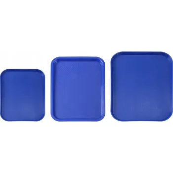 MALÝ MODRÝ POLYPROPYLENOVÝ PODNOS / TÁC PRO SERÍROVÁNÍ RYCHLÉHO OBČERSTVENÍ