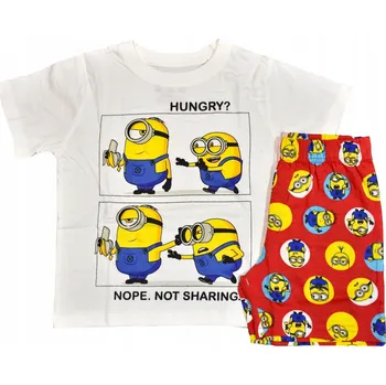 Chlapecké pyžamo Dětské pyžamo Mimoni chlapecké bavlněné letní pyžamo, souprava, velikost 128