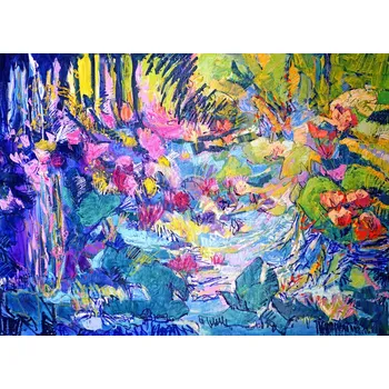 Plakát Plakát, Obraz - Vibrant Garden Flow, Dorothy Fagan