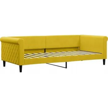 Pohovka Žlutá pohovka s funkcí spaní 229 x 100 x 68 cm, samet