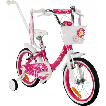 Dětské kolo DĚTSKÉ KOLO 16 PALCŮ MIRAVO HLINÍKOVÉ KOLO PRO DÍVKU S VODICÍ TYČÍ