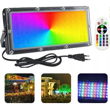 HALOGEN 50W LED REFLEKTOR MĚNÍCÍ BARVY IP65 VENKOVNÍ