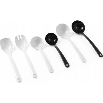 Naběračka NABĚRAČKA NA POLÉVKY A OMÁČKY Z MELAMINU ČERNÁ NABĚRAČKA VÁZOVÁ LŽÍCE VELKÁ