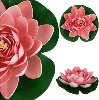 umělá květina LEKNÍN UMĚLÁ LOTOSOVÁ KVĚTINA PLOVOUCÍ DO JEZÍRKA DEKORACE