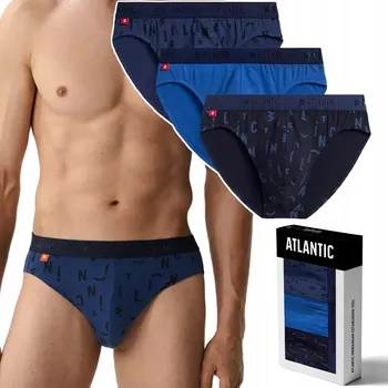 Pánské slipy BAVLNĚNÉ 3 PÁRY přiléhavé ATLANTIC 3MP-161 - M