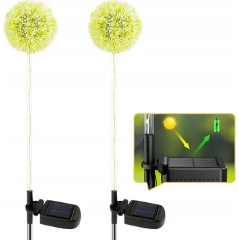 Venkovní osvětlení Lampa Solarna Ogrodowa LED 71cm Květiny, Soumrakový senzor IP65, 2 ks