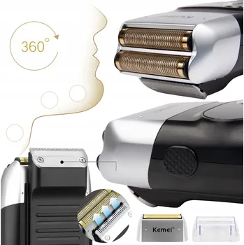 Kemei KM-2026 černý kabelový/dobíjecí planžetový holicí Holicí Strojek se zastřihovačem