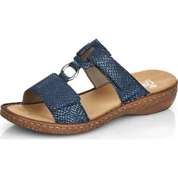 Dámské pantofle Dámské nazouváky RIEKER 628P9-14 modrá S6 41