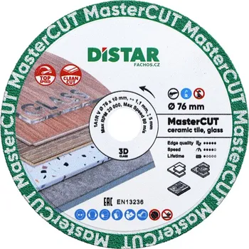 Řezný kotouč Distar Mastercut - řezný kotouč pro minibrusky, 76mm