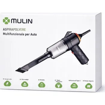 Vysavač Bezdrátový Vysavač do auta MULIN, silný, USB-C, HEPA filtr 2v1