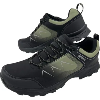 Pánská obuv Superun Pánské černé nadměrné softshellové boty se šněrováním 06 Barva: Černá, Velikost: 49